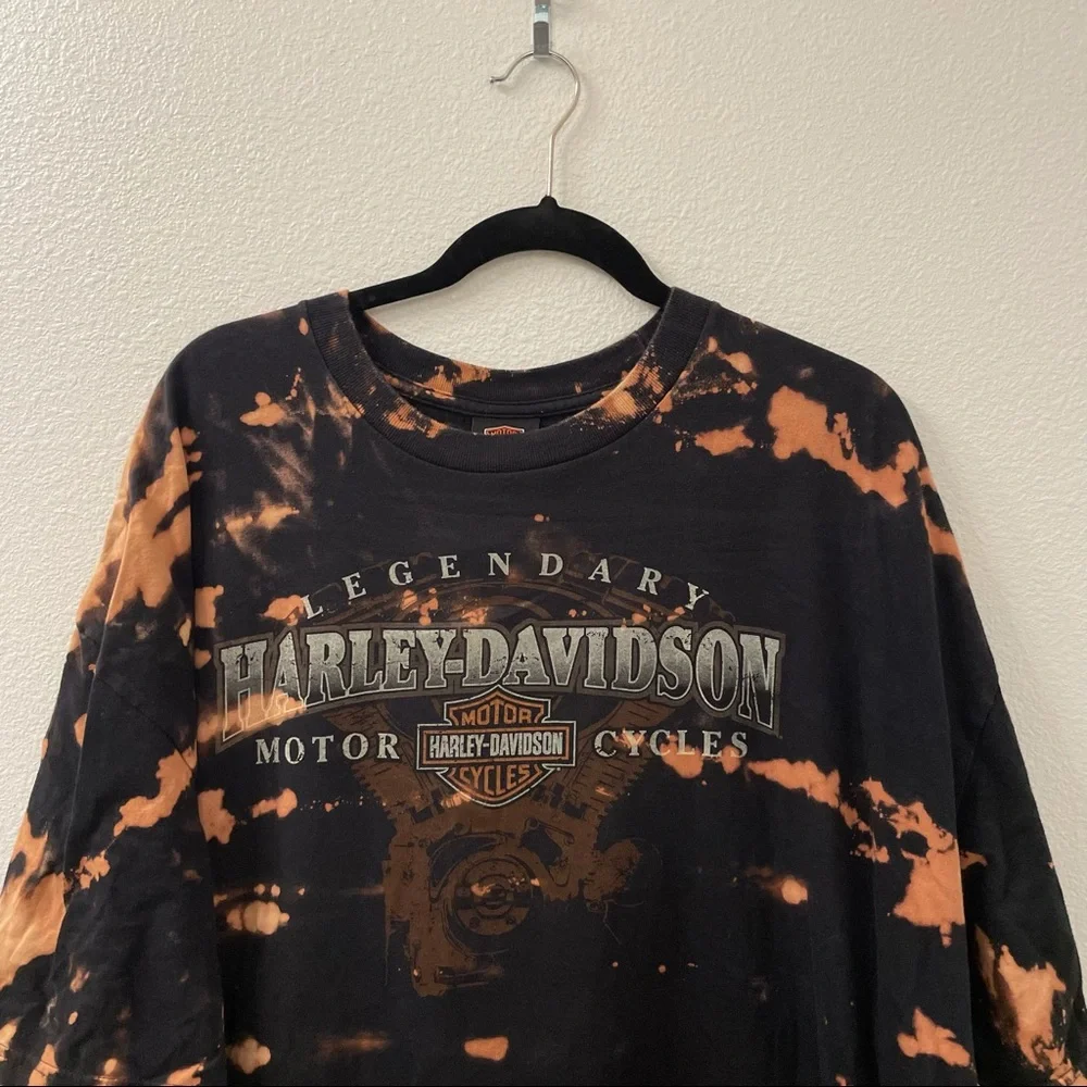 Harley Davidson tie dye shirt black orange Florida eagle 3XL - Picture 2 of 5